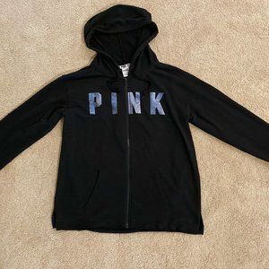 VS PINK Victoria’s Secret Black Hoodie Sweatshirt